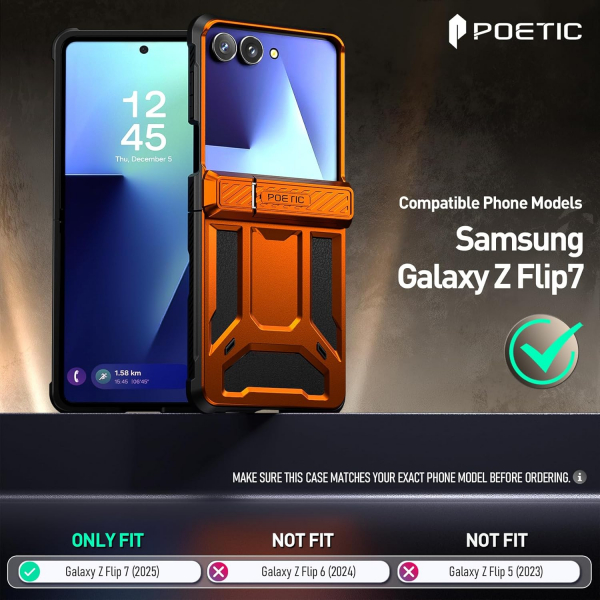 Poetic Galaxy Z Flip 7 Spartan Klf-Metallic Orange 