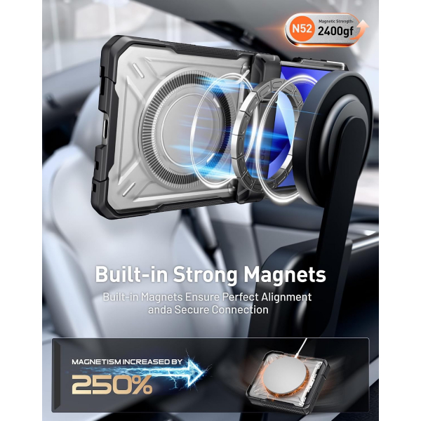 Poetic Galaxy Z Flip 8 MagSafe Darbe Korumal� K�l�f-Black/Clear