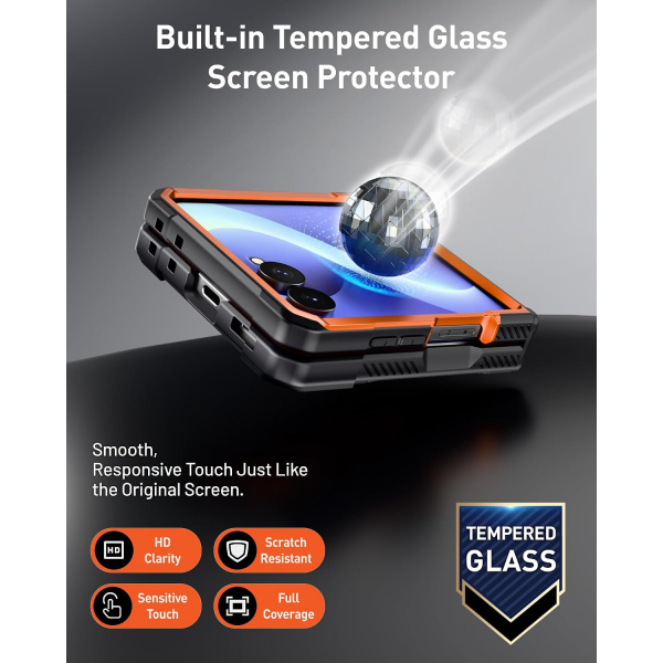 Poetic Galaxy Z Flip 8 MagSafe Darbe Korumal� K�l�f-Metallic Orange