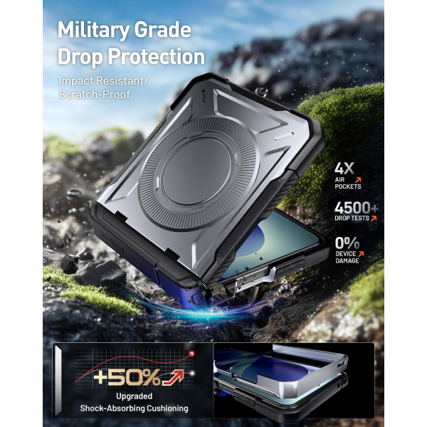 Poetic Galaxy Z Flip 8 MagSafe Darbe Korumal� K�l�f-Gun Metal