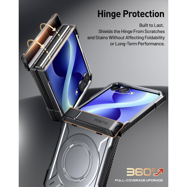 Poetic Galaxy Z Flip 8 MagSafe Darbe Korumal� K�l�f-Gun Metal