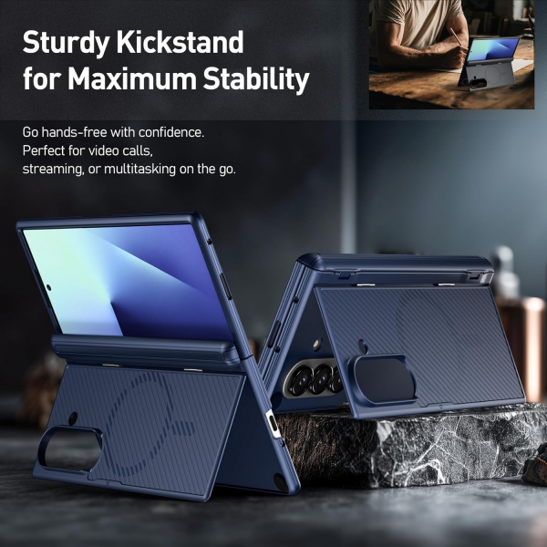 Poetic Galaxy Z Fold 7 Revolution Flex Klf-Navy Blue