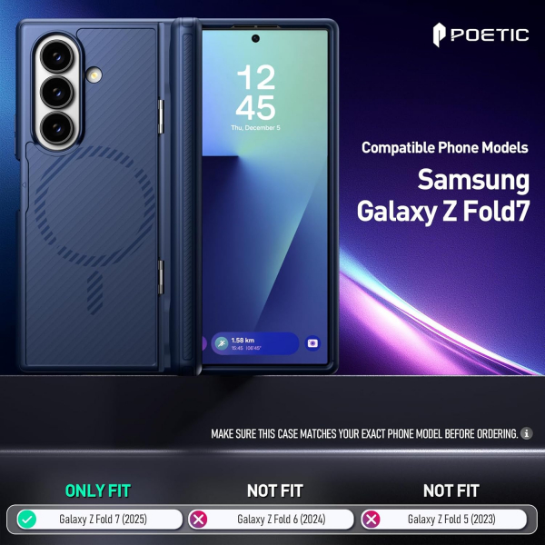 Poetic Galaxy Z Fold 7 Revolution Flex Klf-Navy Blue