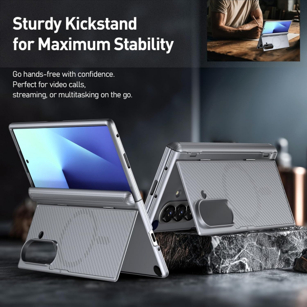 Poetic Galaxy Z Fold 7 Revolution Flex Klf-Silver Grey