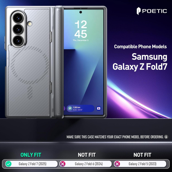 Poetic Galaxy Z Fold 7 Revolution Flex Klf-Silver Grey