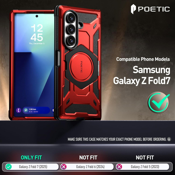 Poetic Galaxy Z Fold 7 Spartan Klf-Red