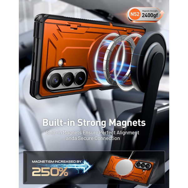 Poetic Galaxy Z Fold 8 Ultra MagSafe Standl� K�l�f-Metallic Orange