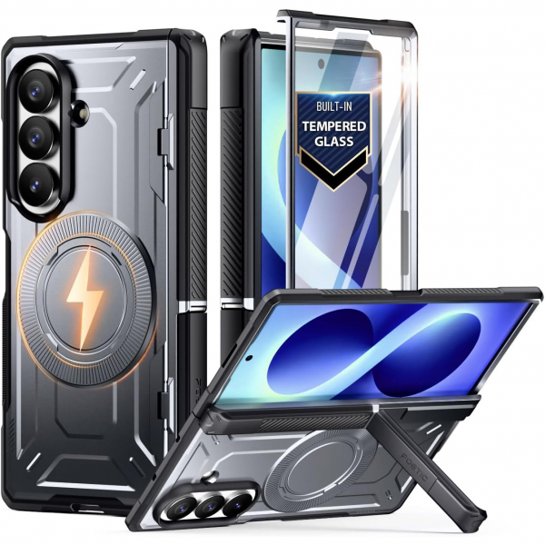 Poetic Galaxy Z Fold 8 Ultra MagSafe Standl� K�l�f-Gun Metal