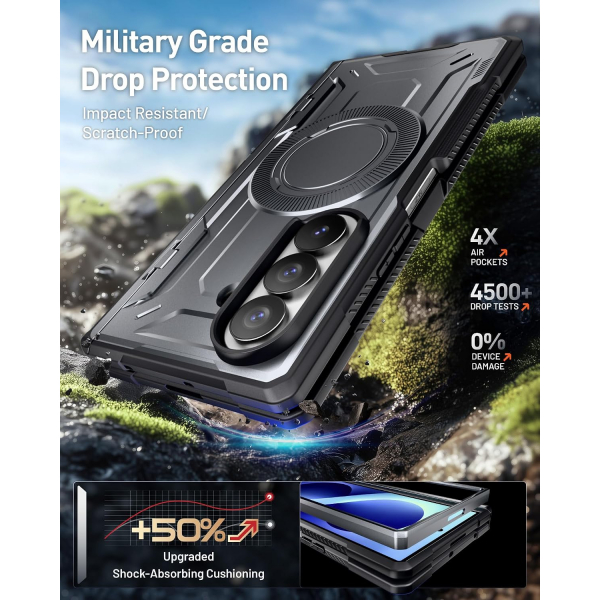 Poetic Galaxy Z Fold 8 Ultra MagSafe Standl� K�l�f-Gun Metal