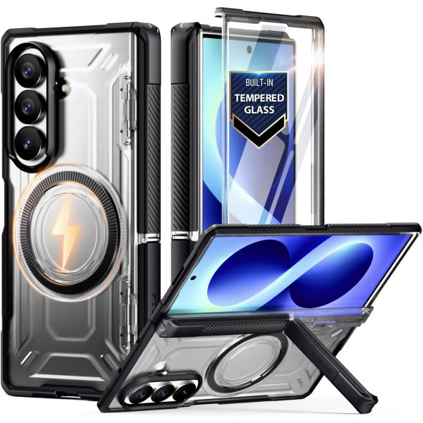 Poetic Galaxy Z Fold 8 Ultra MagSafe Standl� K�l�f-Black/Clear