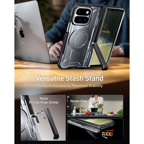 Poetic Google Pixel 11 Pro Fold Tam Korumal� K�l�f -Metallic Gun Metal