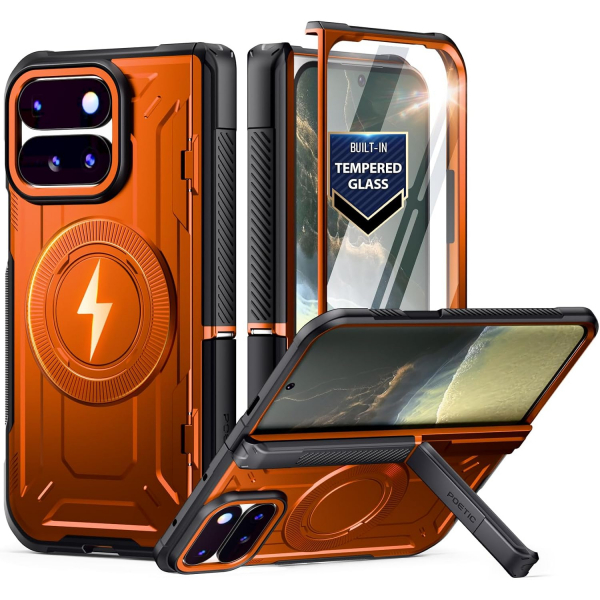 Poetic Google Pixel 11 Pro Fold Tam Korumal� K�l�f -Metallic Orange
