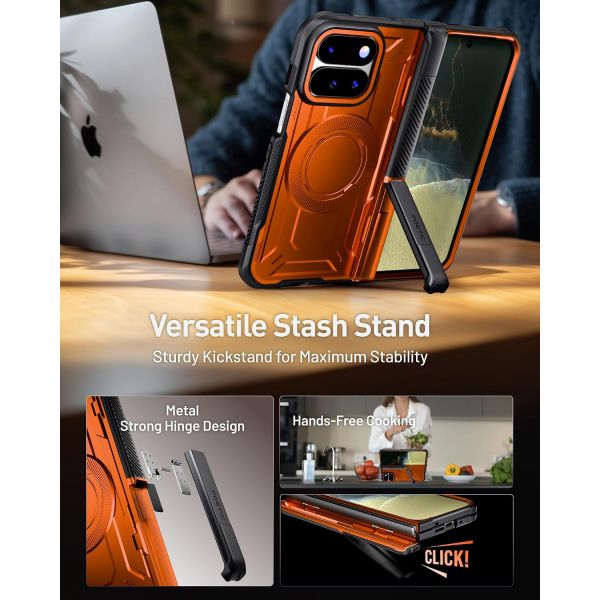 Poetic Google Pixel 11 Pro Fold Tam Korumal� K�l�f -Metallic Orange