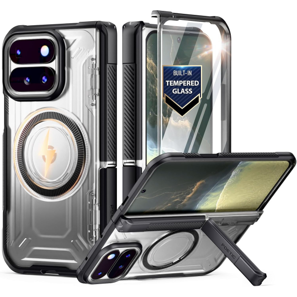 Poetic Google Pixel 11 Pro Fold Tam Korumal� K�l�f -Black Clear
