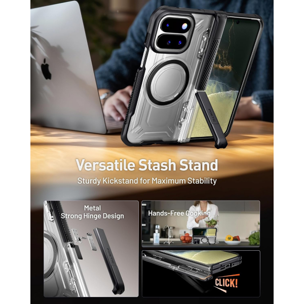 Poetic Google Pixel 11 Pro Fold Tam Korumal� K�l�f -Black Clear