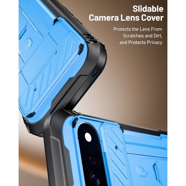 Poetic Google Pixel 11 Pro XL Standl� Tam Koruma K�l�f -Light Blue