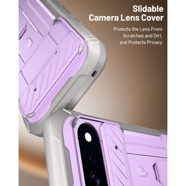 Poetic Google Pixel 11 Pro XL Standl� Tam Koruma K�l�f -Purple