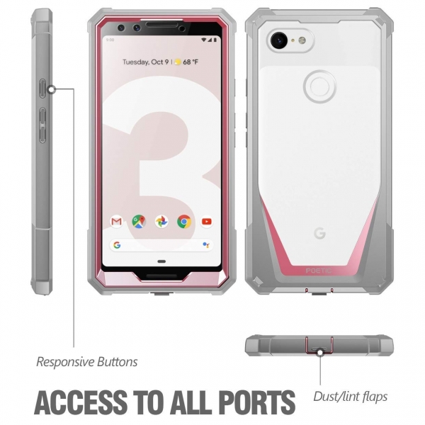 Poetic Google Pixel 3 Guardian Serisi Klf-Pink