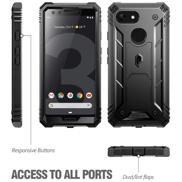 Poetic Google Pixel 3 Revolution Serisi Klf-Black