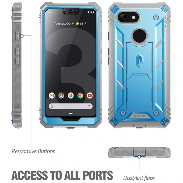 Poetic Google Pixel 3 XL Revolution Serisi Klf-Blue