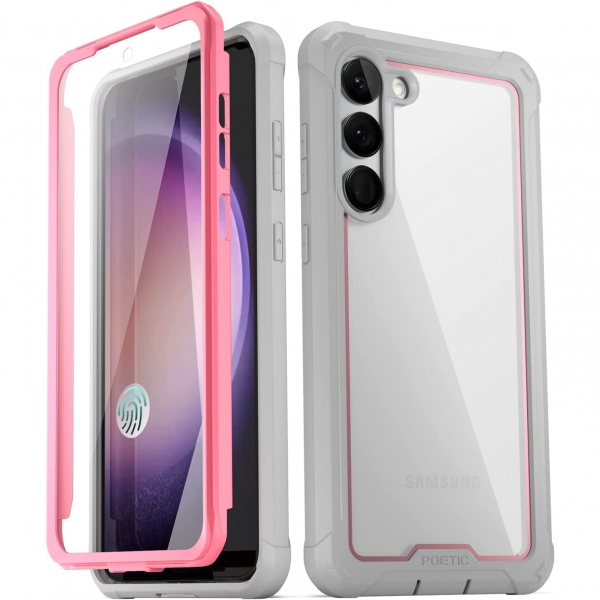 Poetic Guardian Serisi Galaxy S23 Klf (MIL-STD-810G)-Pink