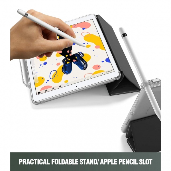 Poetic iPad Lumos X Serisi Kalem Blmeli Klf (10.2 in)-Black