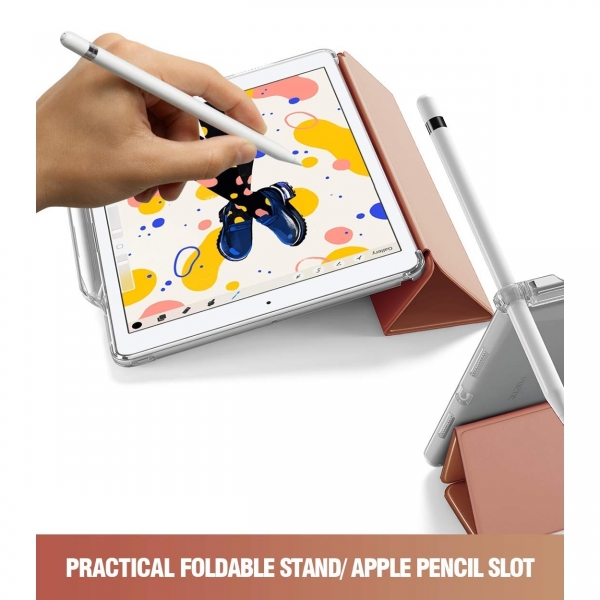 Poetic iPad Lumos X Serisi Kalem Blmeli Klf (10.2 in)-Rose Gold