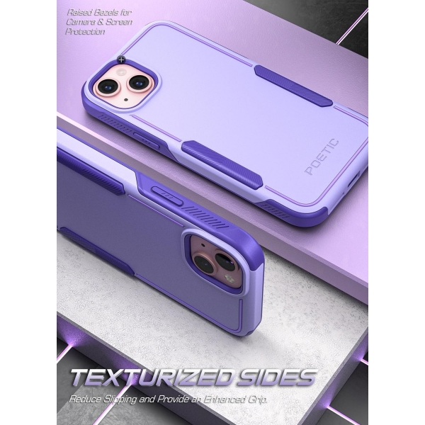 Poetic Neon Serisi Apple iPhone 15 Darbeye Dayankl Koruyucu Klf-Purple