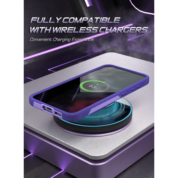 Poetic Neon Serisi Galaxy S23 Klf (MIL-STD-810G)-Purple