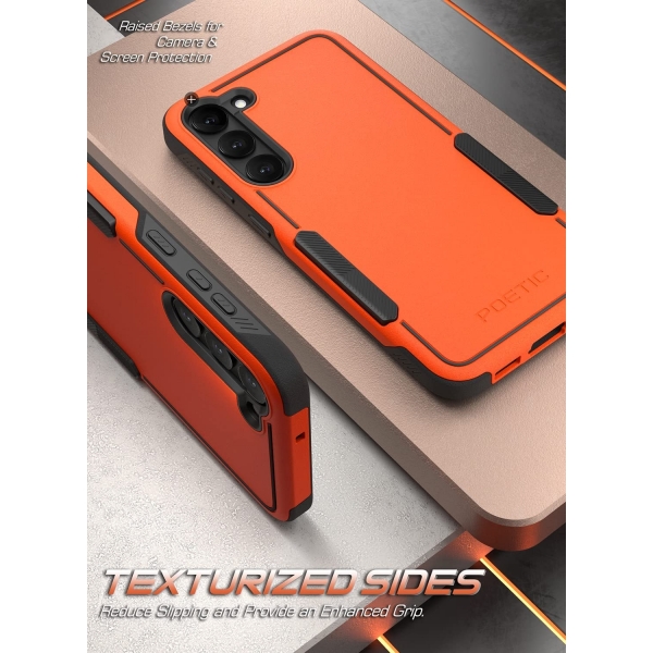 Poetic Neon Serisi Galaxy S23 Klf (MIL-STD-810G)-Orange