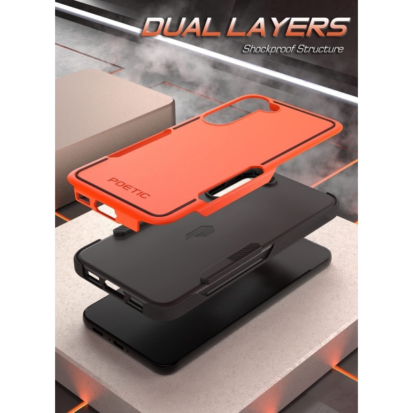 Poetic Neon Serisi Galaxy S23 Plus Klf (MIL-STD-810G)-Orange