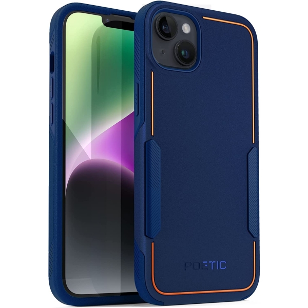 Poetic Neon Serisi iPhone 14 Plus Darbeye Dayankl Koruyucu Klf-Navy