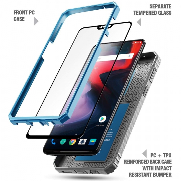 Poetic OnePlus 6 Revolution Rugged Klf-Blue