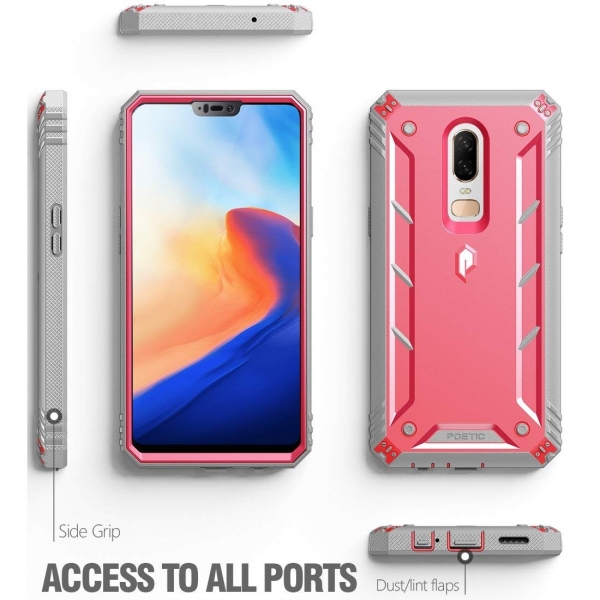 Poetic OnePlus 6 Revolution Rugged Klf-Pink