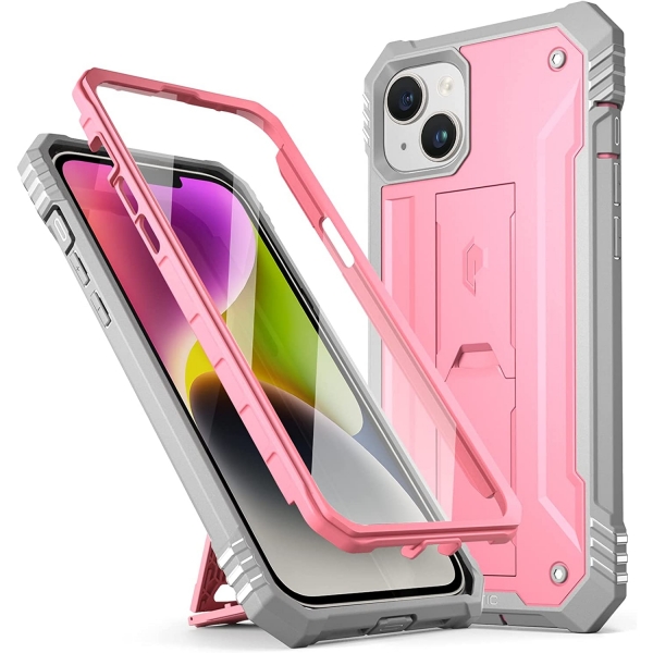 Poetic Revolution Serisi iPhone 14 Plus Klf (MIL-STD-810G)-Light Pink