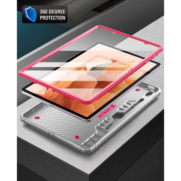Poetic Revolution Serisi Galaxy Tab S7 FE Klf (12.4 in)-Pink