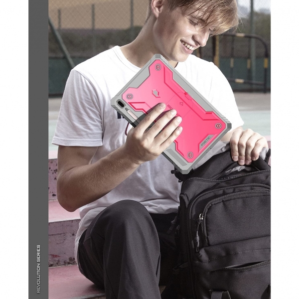 Poetic Revolution Serisi Galaxy Tab S7 FE Klf (12.4 in)-Pink