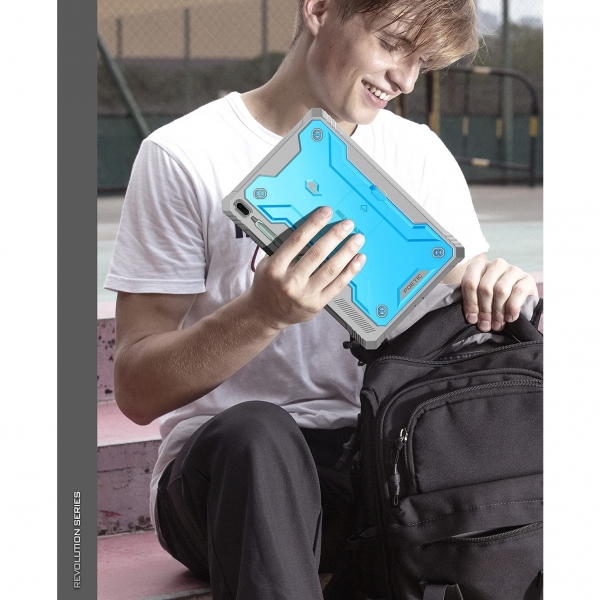 Poetic Revolution Serisi Galaxy Tab S7 FE Klf (12.4 in)-Blue