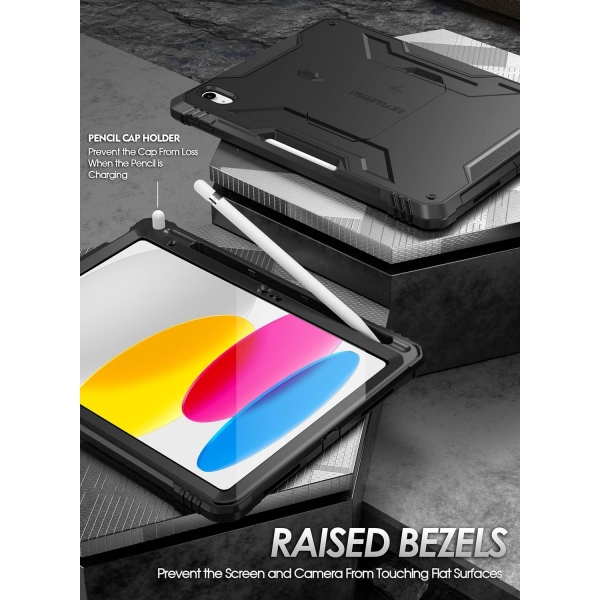 Poetic Revolution Serisi Standl iPad 10.Nesil Klf (10.9 in)-Black