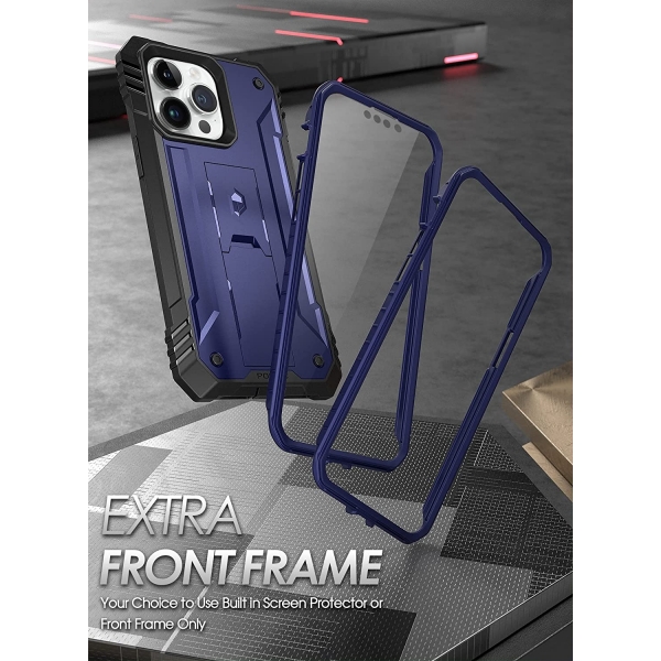 Poetic Revolution Serisi iPhone 14 Pro Klf (MIL-STD-810G)-Navy Blue