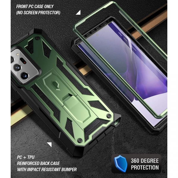 Poetic Samsung Galaxy Note 20 Ultra Spartan Klf (MIL-STD-810G)-Metallic Green