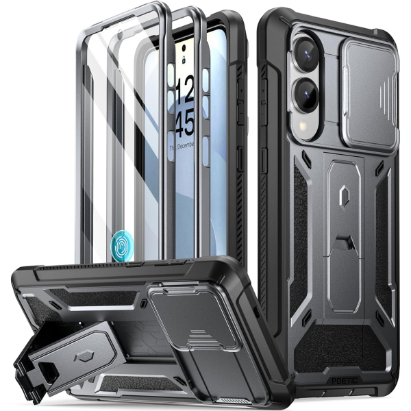 Poetic Samsung Galaxy S25 Edge Spartan Klf-Metallic Gun Metal 
