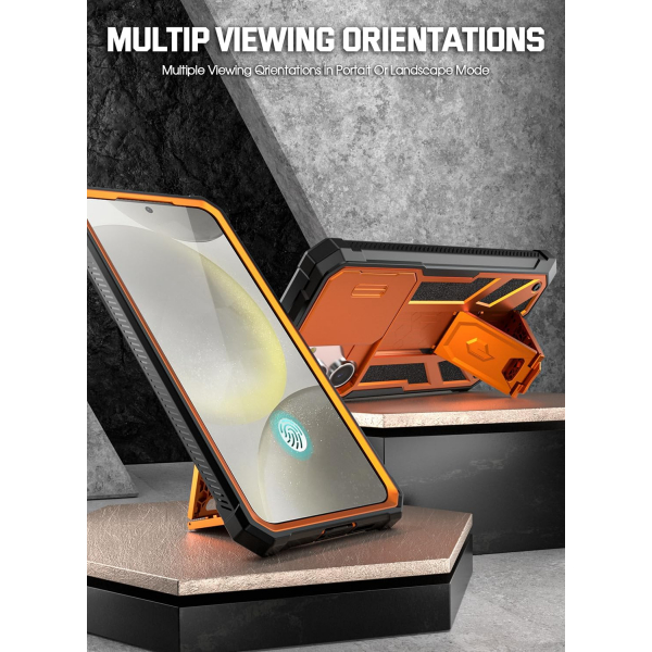 Poetic Spartan Serisi Samsung Galaxy S24 Klf-Metallic Orange 