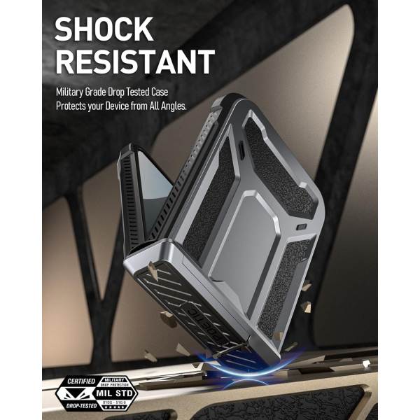 Poetic Spartan Galaxy Z Flip 6 Klf (MIL-STD-810G)-Metallic Gun Metal 