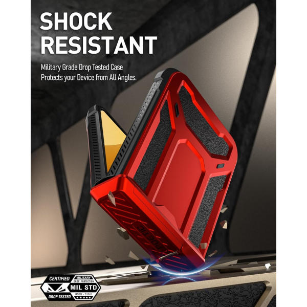 Poetic Spartan Galaxy Z Flip 6 Klf (MIL-STD-810G)-Metallic Red