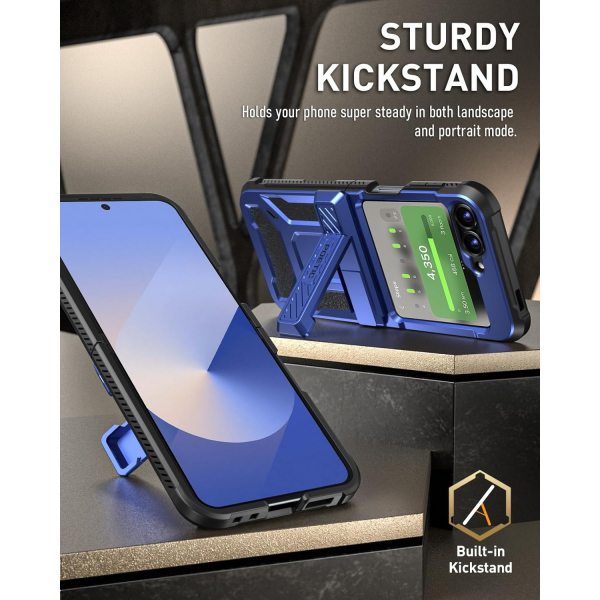 Poetic Spartan Galaxy Z Flip 6 Klf (MIL-STD-810G)-Midnight Blue