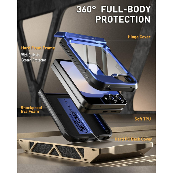 Poetic Spartan Galaxy Z Flip 6 Klf (MIL-STD-810G)-Midnight Blue