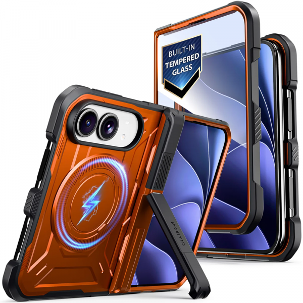 Poetic Spartan iPhone Duo MagSafe Uyumlu K�l�f-Metallic Orange