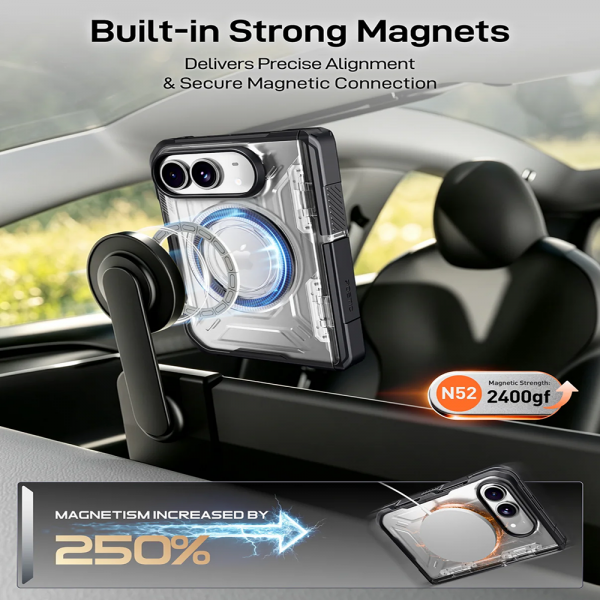 Poetic Spartan iPhone Duo MagSafe Uyumlu K�l�f-Metallic Orange