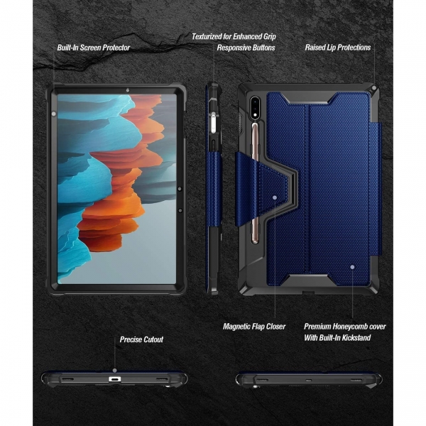 Poetic Standl Samsung Galaxy Tab S8 Klf (11 in)-Navy Blue